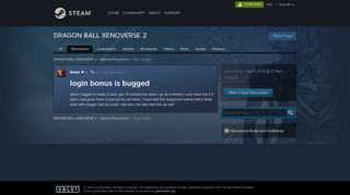 login bonus is bugged :: DRAGON BALL XENOVERSE 2 General ...
