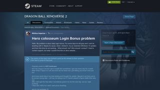 Hero colosseum Login Bonus problem :: DRAGON BALL ...