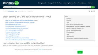Login Security SSO and 2SA Setup and Use - FAQs