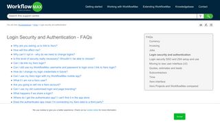 Login Security and Authentication - FAQs - WorkflowMax Support