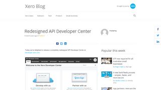 Redesigned API Developer Center - Xero Blog
