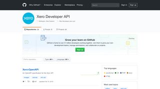 Xero Developer API · GitHub