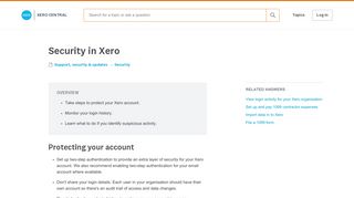 Security in Xero - Xero Central