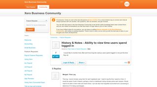 History & Notes - Ability to view time users spend ... - Xero Community