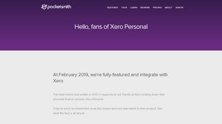 Hello, fans of Xero Personal | PocketSmith - Smart Personal Finance ...