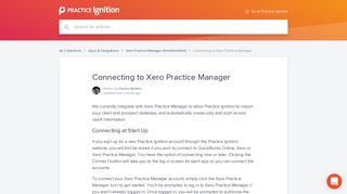 Connecting to Xero Practice Manager | Practice Ignition Help Center