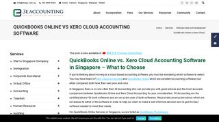 QuickBooks Online vs. Xero Cloud Accounting Software in Singapore