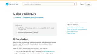 E-sign a tax return - Xero Central