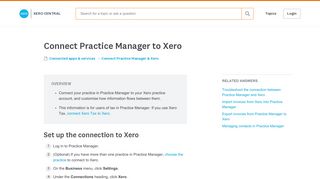 Connect Practice Manager to Xero - Xero Central
