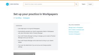 Set up your practice in Workpapers - Xero Central