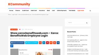 www.xeroxbenefitsweb.com - Xerox BenefitsWeb Employee Login -