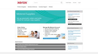 Metered Printer Supplies Replenishment - Xerox
