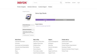 Xerox App Studio Support
