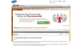Reset admin password - Xerox EX-i C60/C70 - EFI Fiery Forums ...