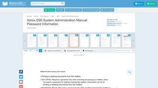 Password Information - Xerox D95 System Administration Manual ...