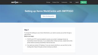 Setting up Xerox WorkCentre with SMTP2GO