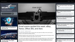 Email scams spotted this week: eBay, Xerox, Office 365, and Xero ...