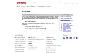 Accessing the printer from a browser - Xerox