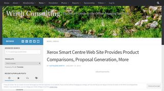 Xerox Smart Centre Web Site Provides Product Comparisons ...