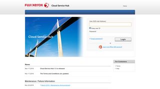 Cloud Service Hub Login - Fuji Xerox