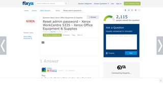 Reset admin password - Xerox WorkCentre 5335 - Fixya