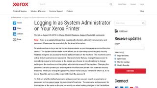 Logging In as System Administrator on Your Xerox Printer - At Your ...