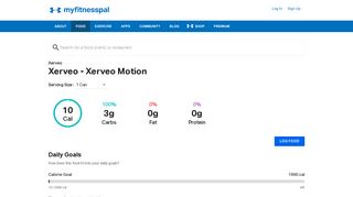 Calories in Xerveo Xerveo Motion - Calories and Nutrition Facts ...