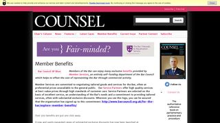Member Benefits - Counsel Magazine