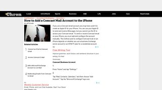 How to Add a Comcast Mail Account to the iPhone - Small Business ...