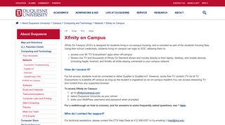 Xfinity on Campus | Duquesne University