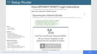 How to Login to the Cisco DPC3941T XFINITY - SetupRouter