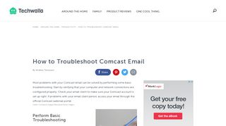 How to Troubleshoot Comcast Email | Techwalla.com