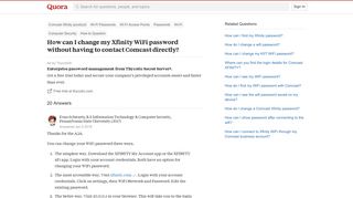 How to change my Xfinity WiFi password without having to contact ...