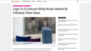 Login To A Comcast Xfinity Router Modem By Following These Steps