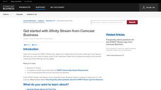 Get started with Xfinity Stream from Comcast Business | Comcast ...