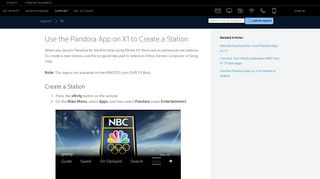 Use the Pandora App on X1 to Create a Station - Xfinity