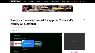 Pandora has overhauled its app on Comcast's Xfinity X1 platform - The ...