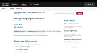 Manage and pay your bill online | Comcast Business