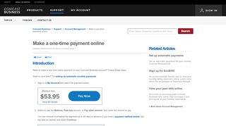 Make a one-time payment online | Comcast Business