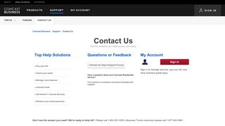 Contact Customer Service | Comcast Business