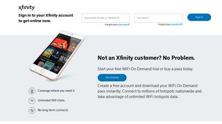 Xfinity wifi login