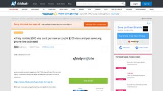 xfinity mobile $500 visa card per new accout & $200 visa ... - Slickdeals