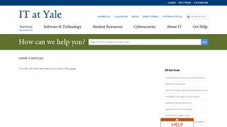 Yale Television - IT at Yale - harvard.service-now.com