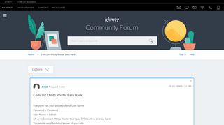 Comcast Xfinity Router Easy Hack - Xfinity Help and Support Forums ...