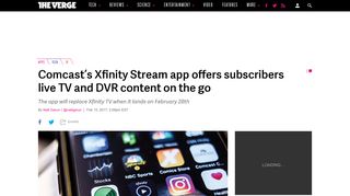 Comcast's Xfinity Stream app offers subscribers live TV and DVR ...