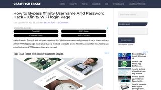 How to Bypass Xfinity Username And Password Hack - Xfinity WiFi ...