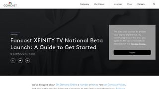 Fancast XFINITY TV National Beta Launch: A Guide to Get Started