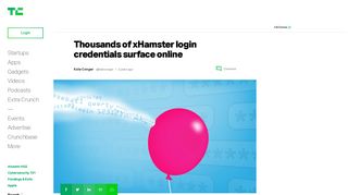 Thousands of xHamster login credentials surface online | TechCrunch