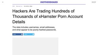 Hackers Are Trading Hundreds of Thousands of xHamster Porn ...