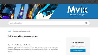 Mvix | Solutions | Xhibit Signage System